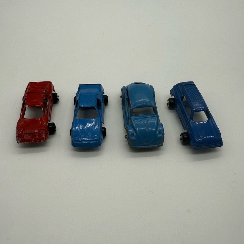 Lot of 4 DIECAST METAL CARS TRUCKS TOOTSIE TOY